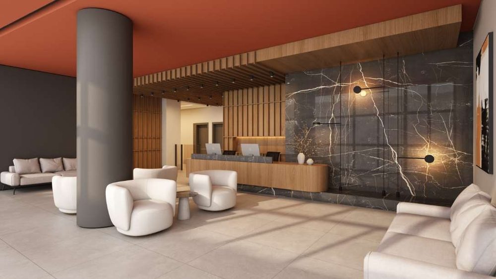 Render do lobby do AES Office